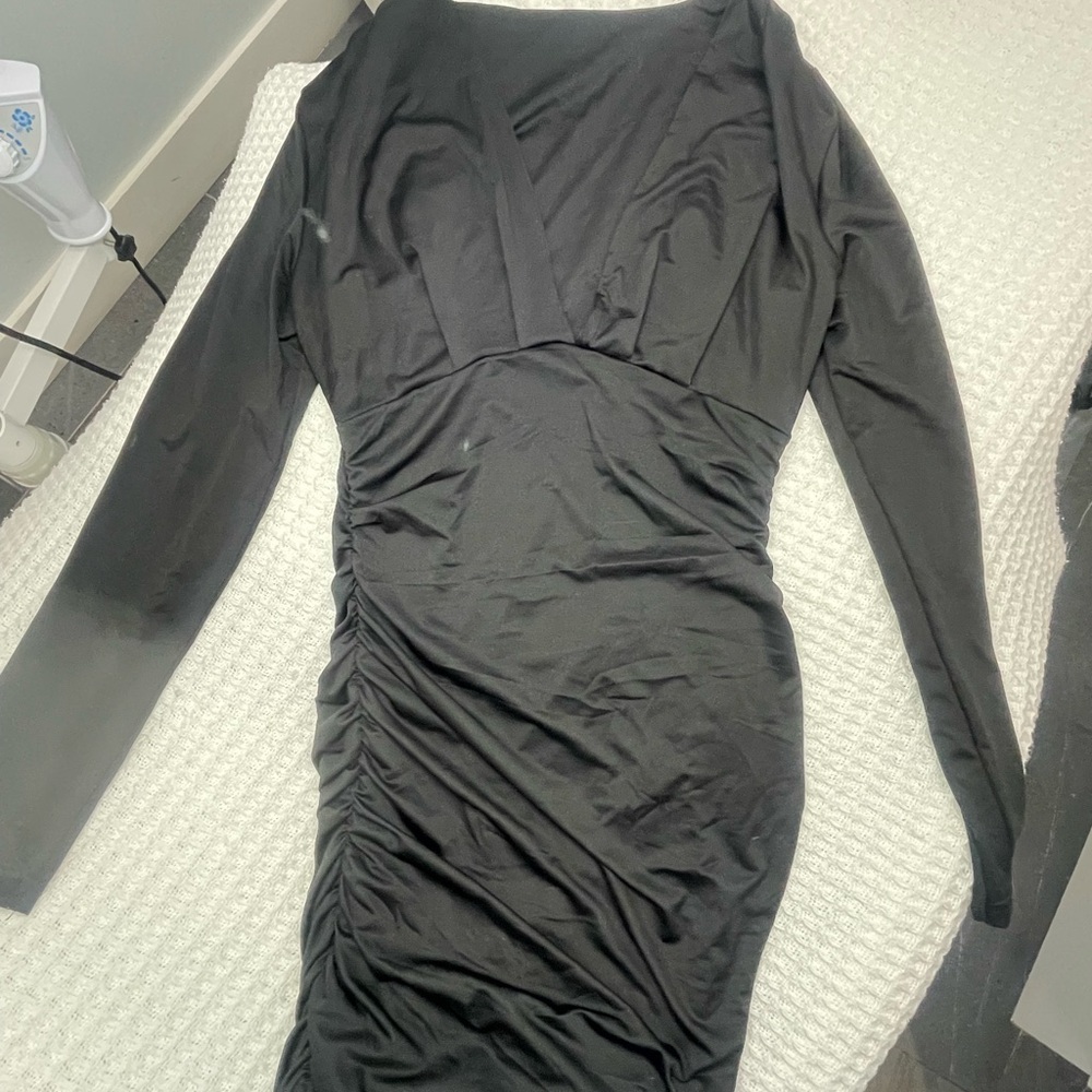 Elegant Black Long Sleeve Dress
